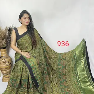Ajrakh sarees image 10