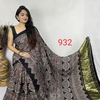 Ajrakh sarees image 8